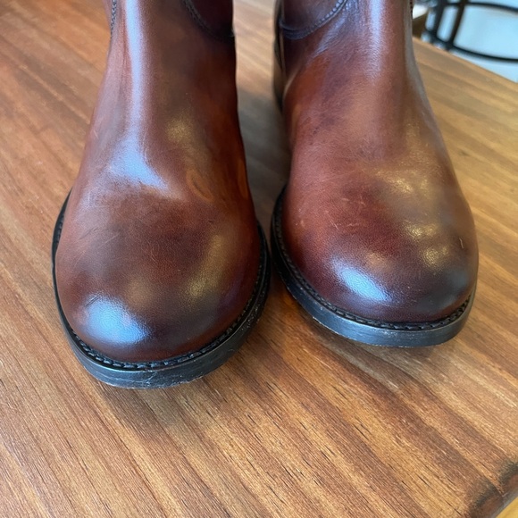 Frye cognac Melissa Button Back zip riding boot 6.5 - Picture 8 of 13